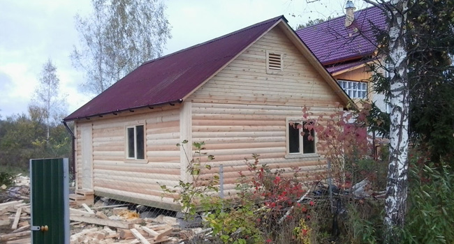 бани из профилированного бруса, строительство бань из профилированного бруса